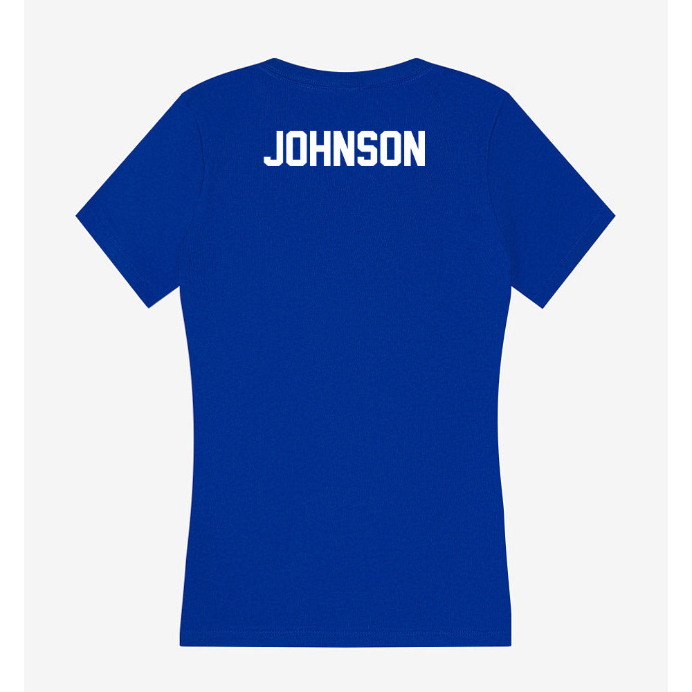 Florida - NCAA Men's Track & Field : Jordaine Johnson - Women's V-Neck T-Shirt-1