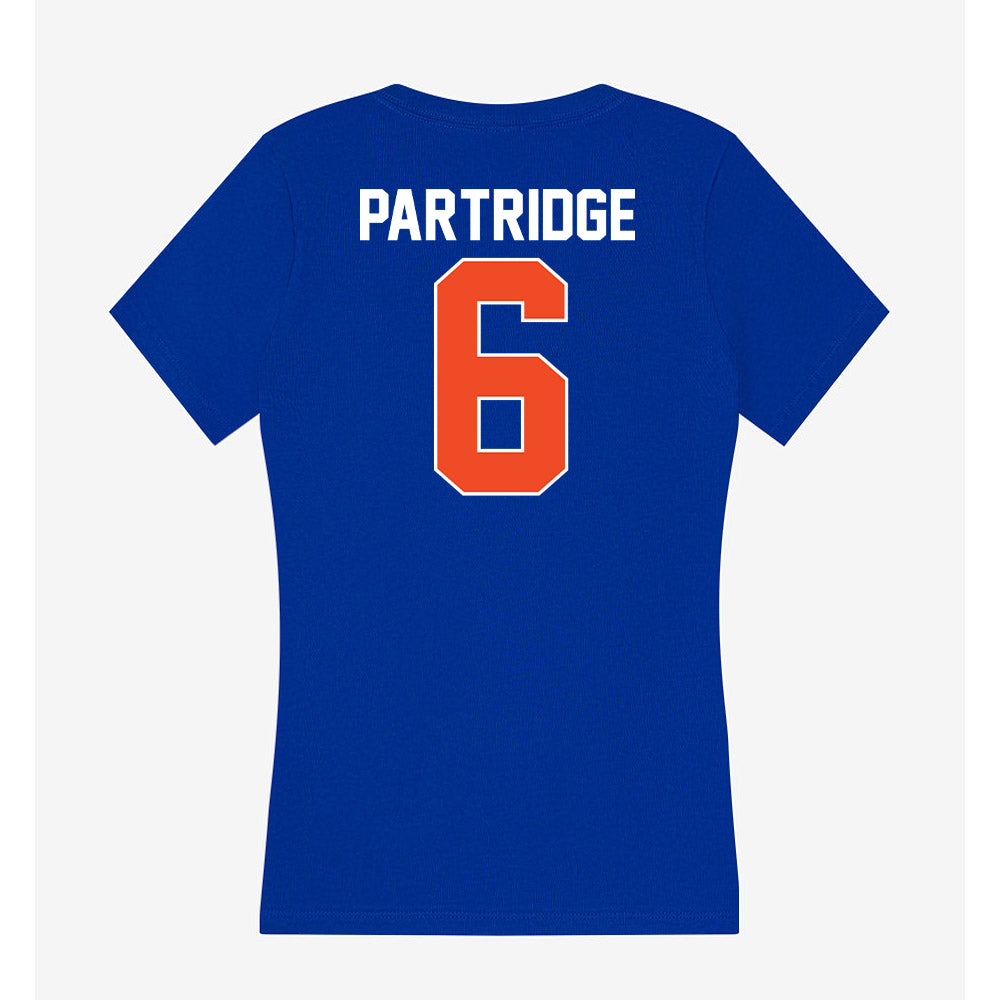 Florida - NCAA Baseball : Nic Partridge - Women's V-Neck T-Shirt-1