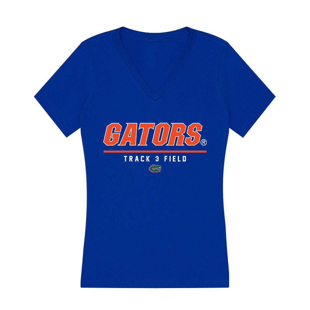 Florida - NCAA Men's Track & Field : Nicholas Spikes - Women's V-Neck T-Shirt-0
