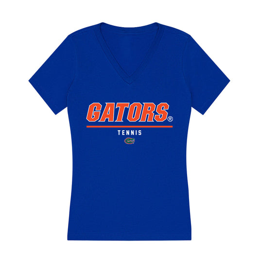 Florida - NCAA Women's Tennis : Nikola Daubnerov - Women's V-Neck T-Shirt-0