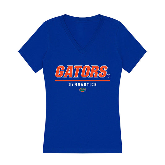 Florida - NCAA Women's Gymnastics : Lori Brubach - Women's V-Neck T-Shirt-0