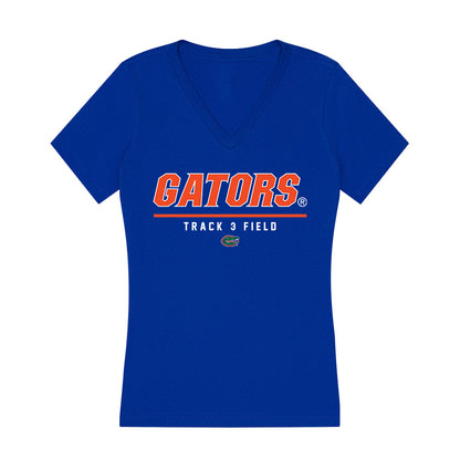 Florida - NCAA Men's Track & Field : John Luke Witte - Women's V-Neck T-Shirt-0