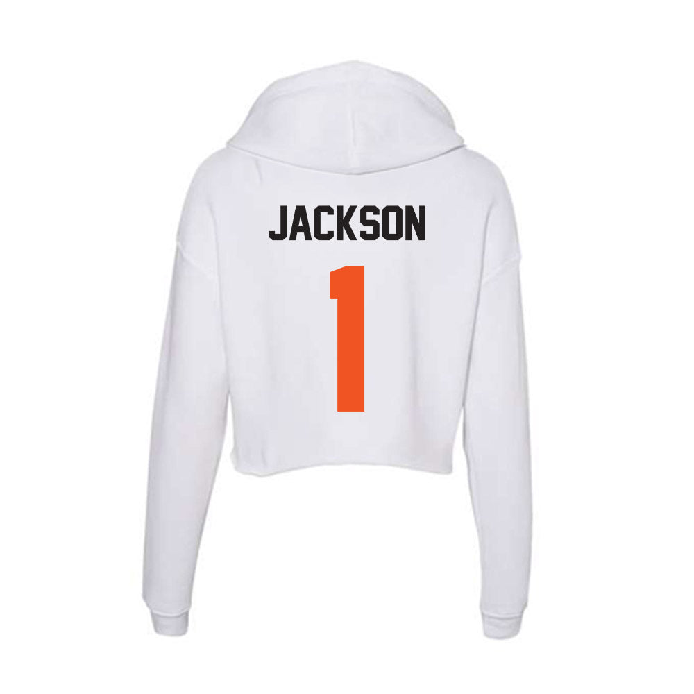 Oklahoma State - NCAA Football : Evan Jackson - Women's Crop Fleece Hoodie-1