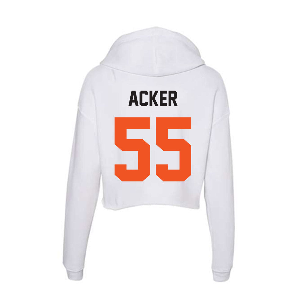 Oklahoma State - NCAA Women's Basketball : Faith Acker - Women's Crop Fleece Hoodie-1