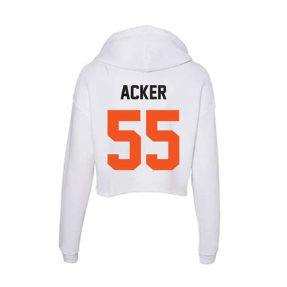 Oklahoma State - NCAA Women's Basketball : Faith Acker - Women's Crop Fleece Hoodie-1