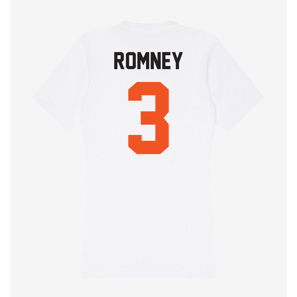Oklahoma State - NCAA Football : Tate Romney - Women's V-Neck T-Shirt-1