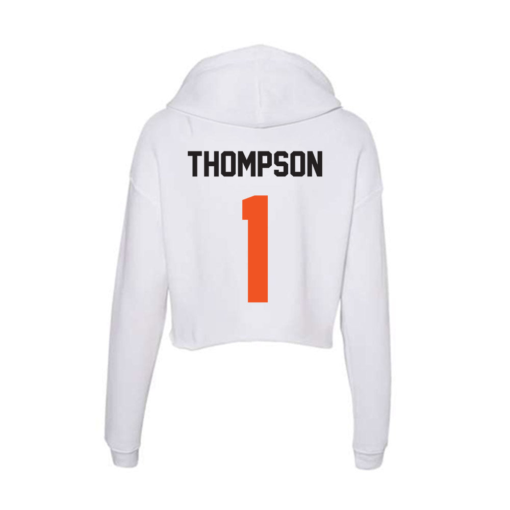 Oklahoma State - NCAA Baseball : Brock Thompson - Women's Crop Fleece Hoodie-1