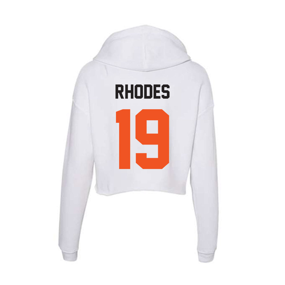 Oklahoma State - NCAA Baseball : Stormy Rhodes - Women's Crop Fleece Hoodie-1