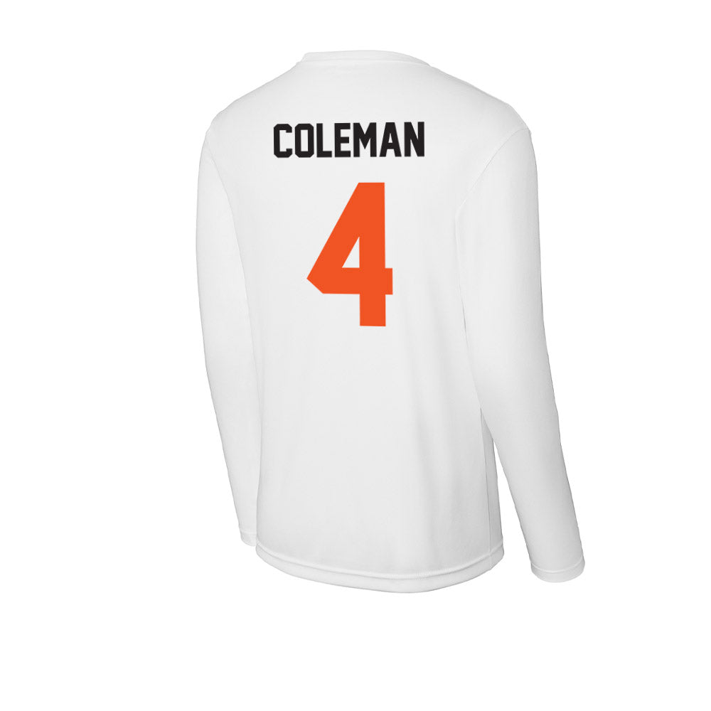 Oklahoma State - NCAA Men's Basketball : Christian Coleman - Activewear Long Sleeve T-Shirt-1