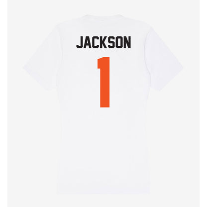 Oklahoma State - NCAA Football : Evan Jackson - Women's V-Neck T-Shirt-1