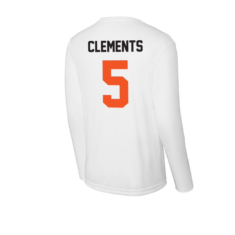 Oklahoma State - NCAA Football : Saadiq Clements - Activewear Long Sleeve T-Shirt-1