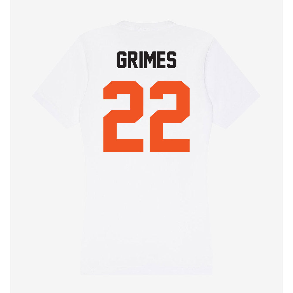 Oklahoma State - NCAA Women's Soccer : Tyller Grimes - Women's V-Neck T-Shirt-1