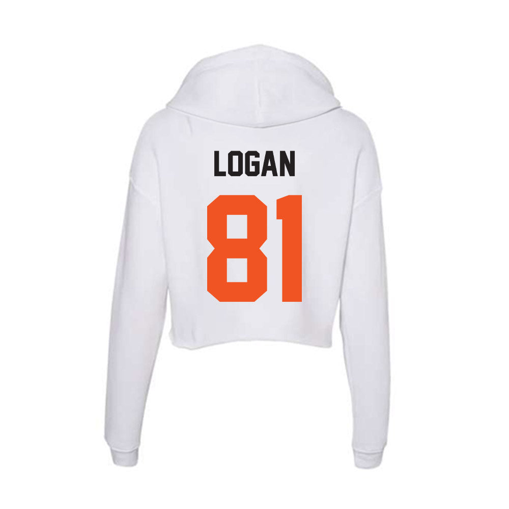 Oklahoma State - NCAA Football : Luke Logan - Women's Crop Fleece Hoodie-1