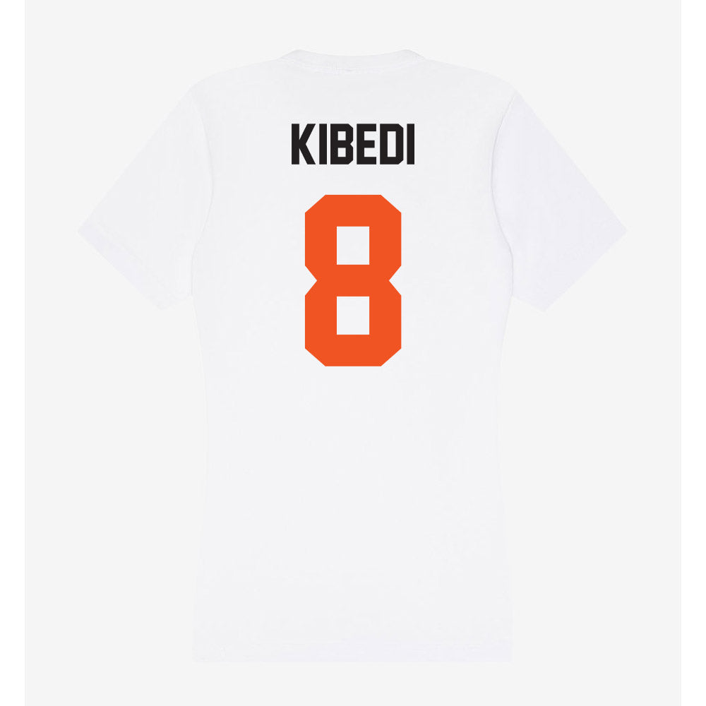 Oklahoma State - NCAA Women's Basketball : Annie Kibedi - Women's V-Neck T-Shirt-1