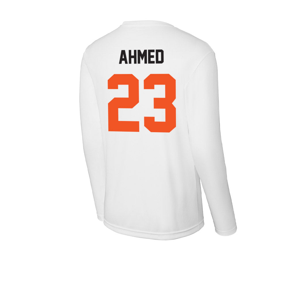 Oklahoma State - NCAA Men's Basketball : Benjamin Ahmed - Activewear Long Sleeve T-Shirt-1