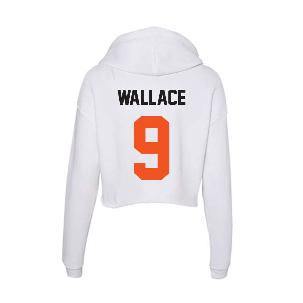 Oklahoma State - NCAA Baseball : Danny Wallace - Women's Crop Fleece Hoodie-1