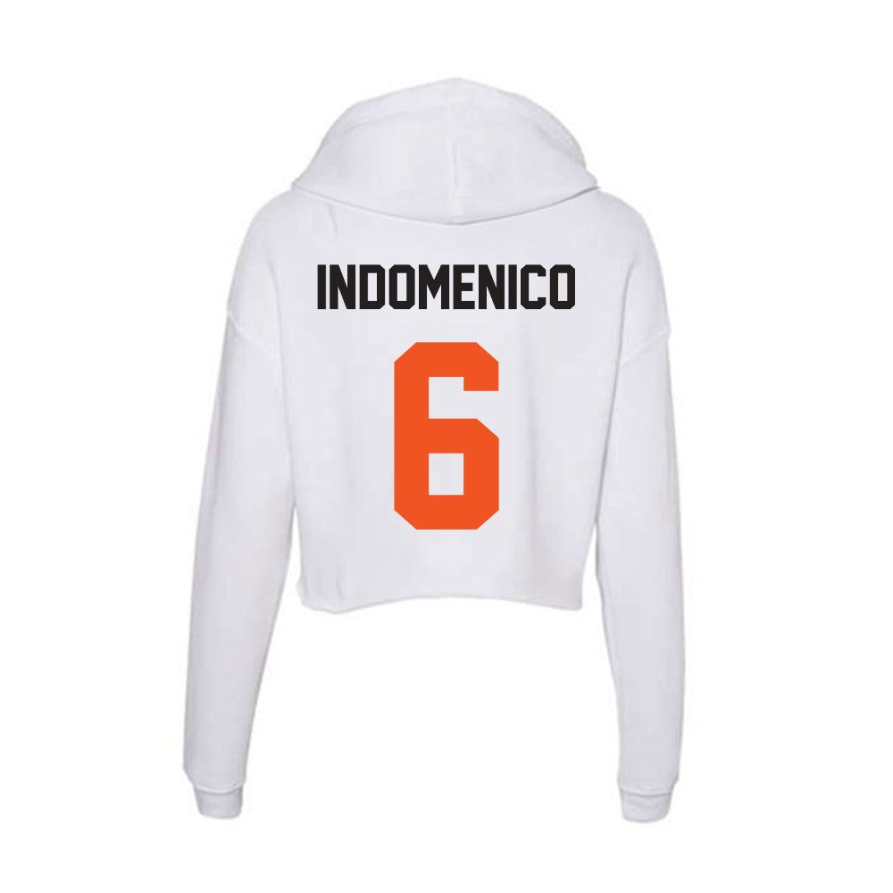 Oklahoma State - NCAA Baseball : Remo Indomenico - Women's Crop Fleece Hoodie-1