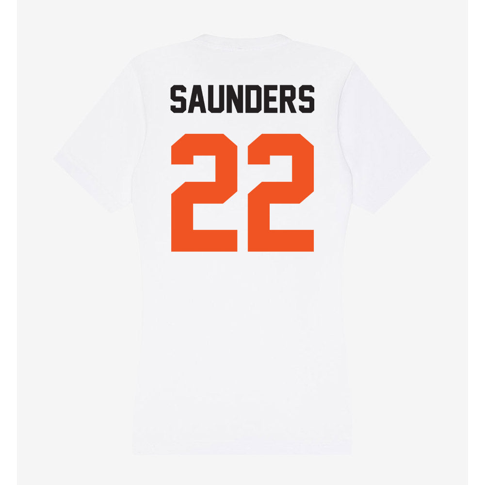 Oklahoma State - NCAA Baseball : Evan Saunders - Women's V-Neck T-Shirt-1