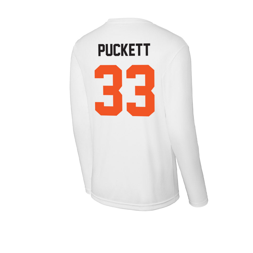 Oklahoma State - NCAA Football : Jack Puckett - Activewear Long Sleeve T-Shirt-1
