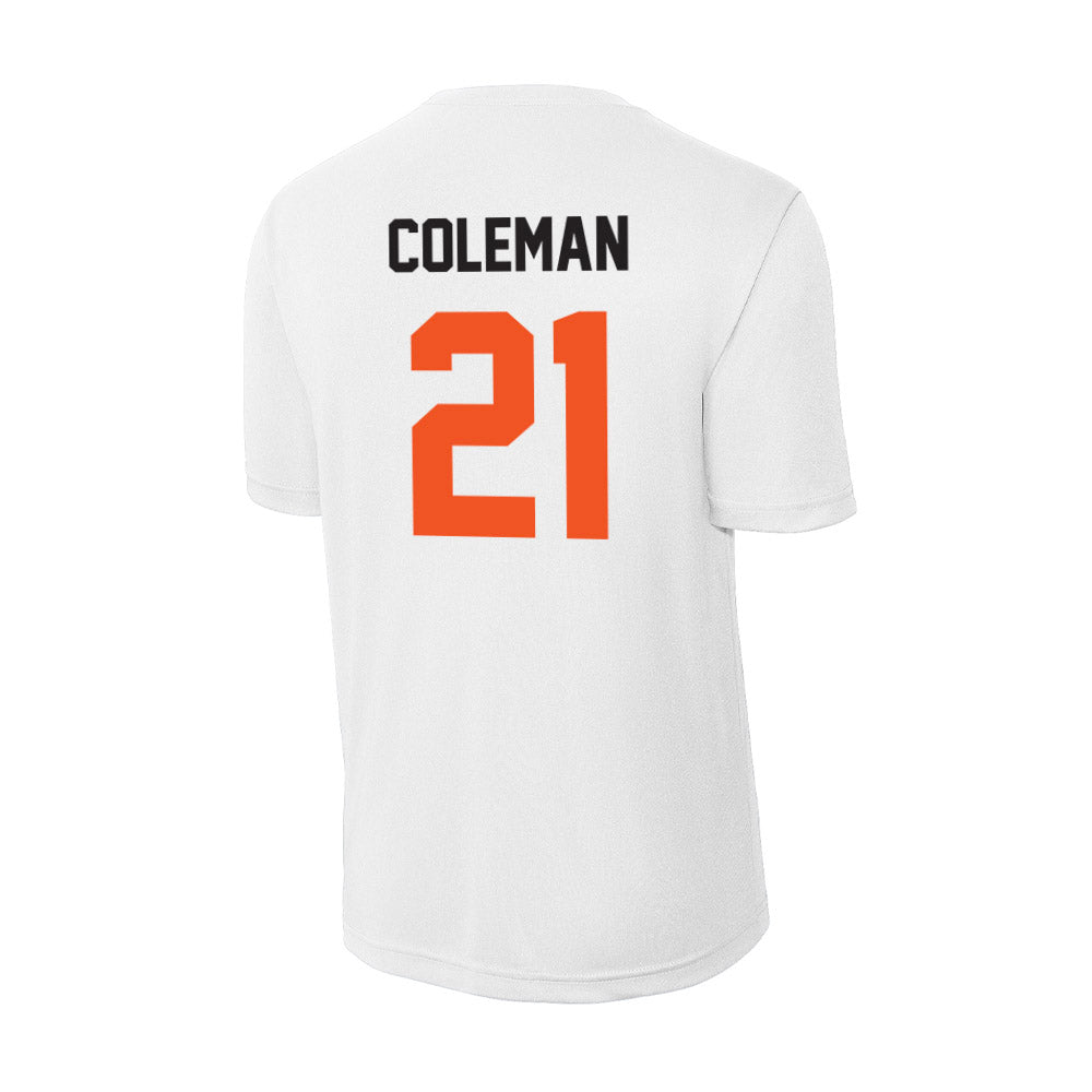 Oklahoma State - NCAA Men's Basketball : Isaiah Coleman - Activewear T-Shirt-1