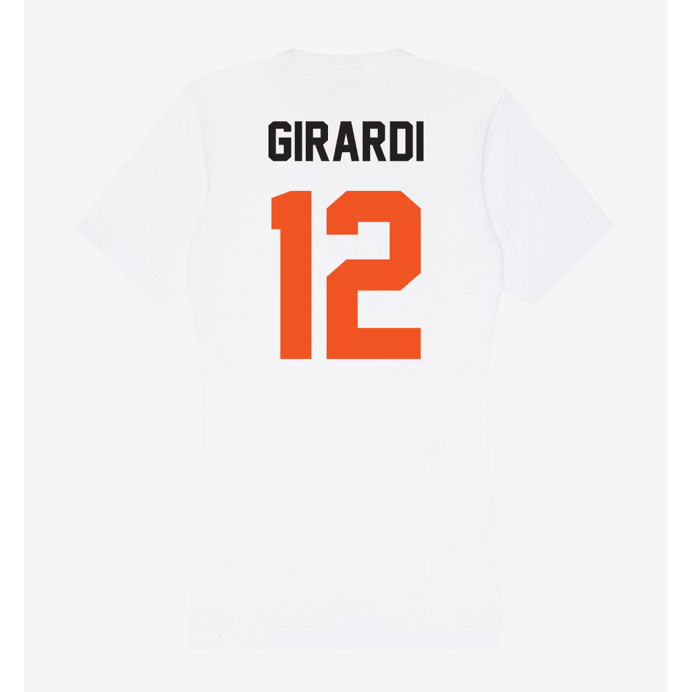 Oklahoma State - NCAA Women's Basketball : Lena Girardi - Women's V-Neck T-Shirt-1