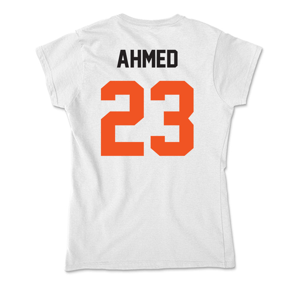 Oklahoma State - NCAA Men's Basketball : Benjamin Ahmed - Soft Style Women’s T-Shirt-1