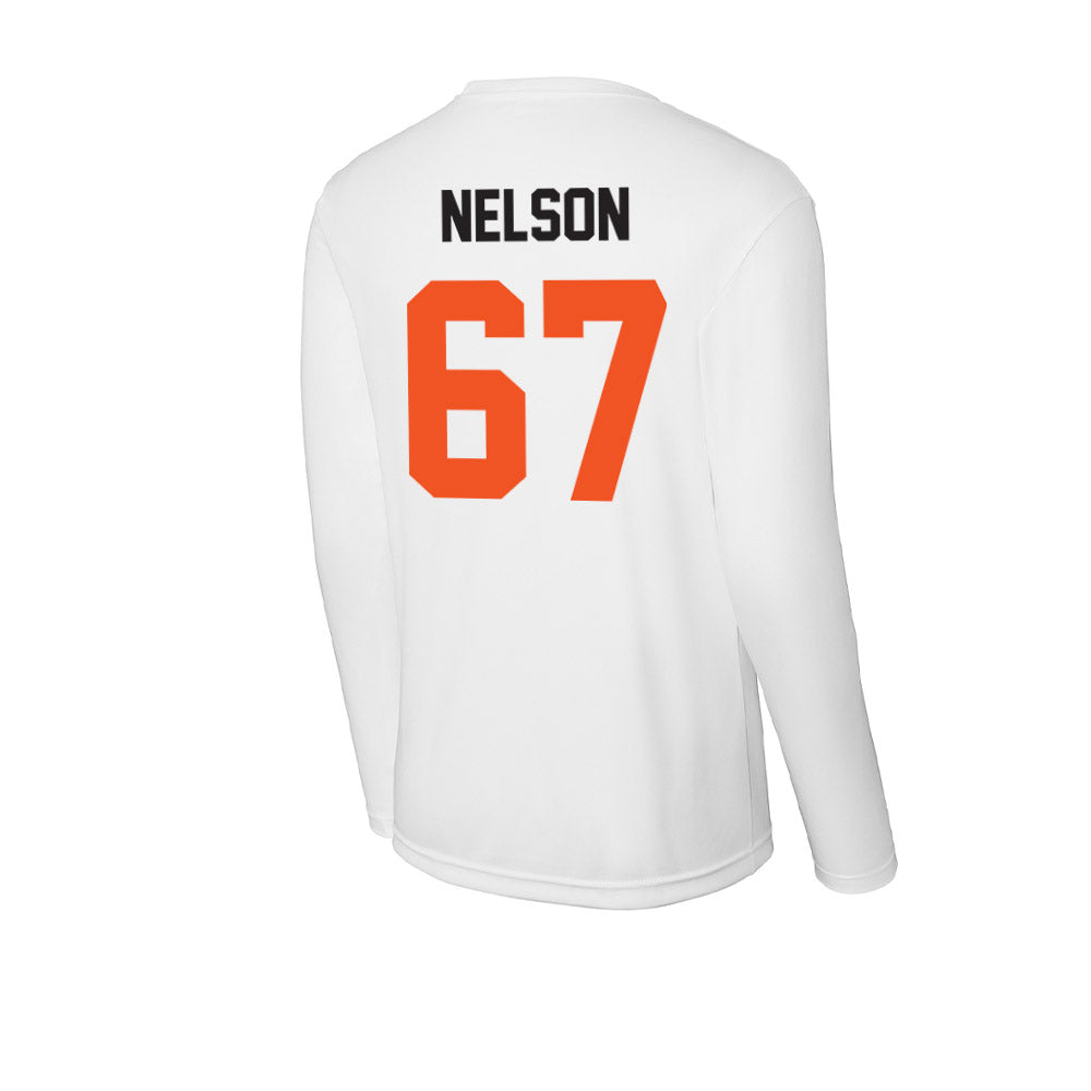 Oklahoma State - NCAA Football : Braydon Nelson - Activewear Long Sleeve T-Shirt-1