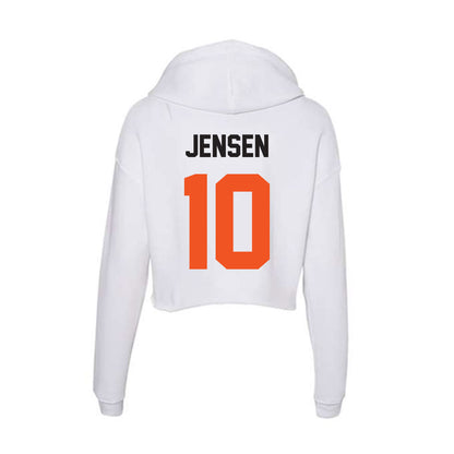Oklahoma State - NCAA Women's Soccer : Emma Jensen - Women's Crop Fleece Hoodie-1