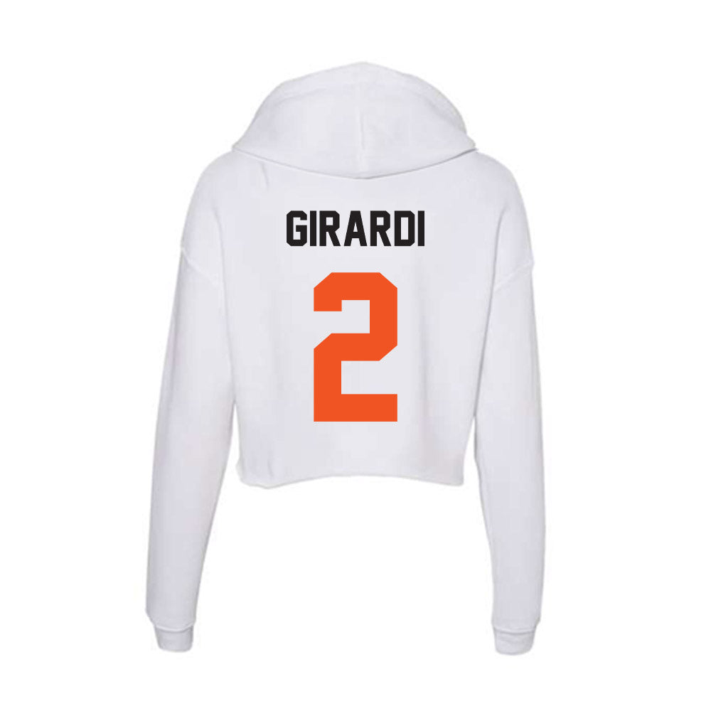 Oklahoma State - NCAA Women's Basketball : Lena Girardi - Women's Crop Fleece Hoodie-1