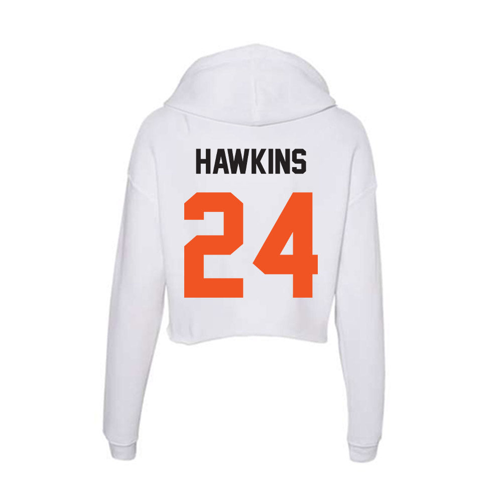 Oklahoma State - NCAA Football : Caleb Hawkins - Women's Crop Fleece Hoodie-1