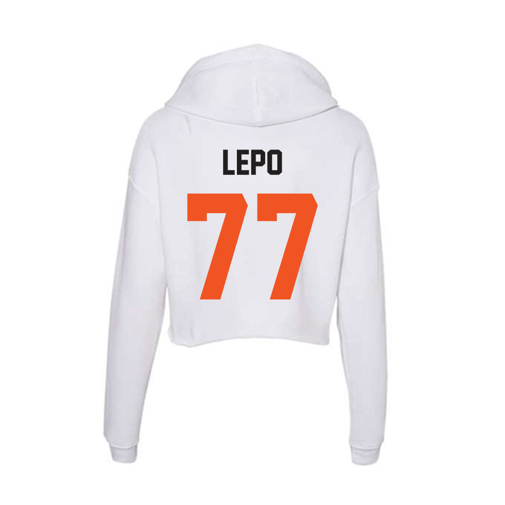 Oklahoma State - NCAA Football : Ashton Lepo - Women's Crop Fleece Hoodie-1