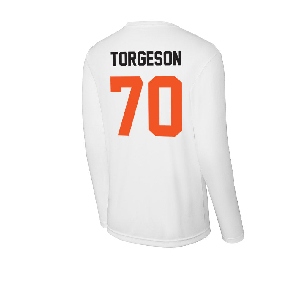 Oklahoma State - NCAA Football : Shaun Torgeson - Activewear Long Sleeve T-Shirt-1