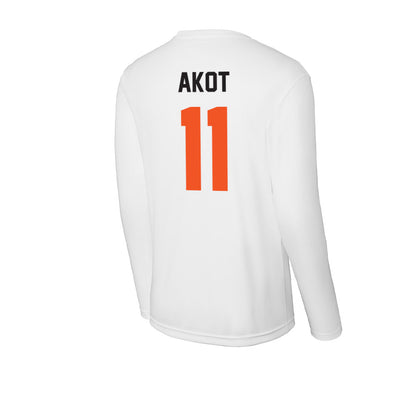 Oklahoma State - NCAA Women's Basketball : Achol Akot - Activewear Long Sleeve T-Shirt-1