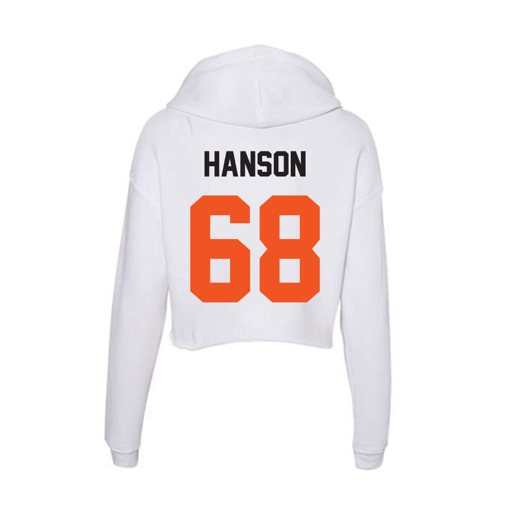 Oklahoma State - NCAA Football : Joseph Hanson - Women's Crop Fleece Hoodie-1