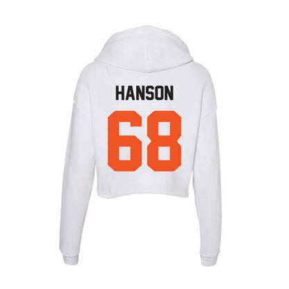 Oklahoma State - NCAA Football : Joseph Hanson - Women's Crop Fleece Hoodie-1