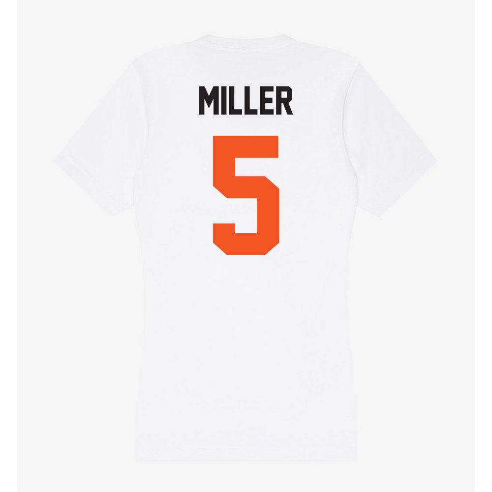 Oklahoma State - NCAA Men's Basketball : Vyctorius Miller - Women's V-Neck T-Shirt-1