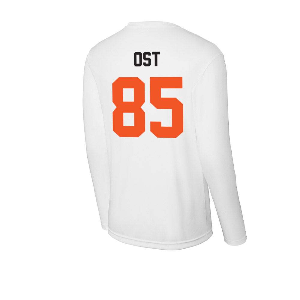 Oklahoma State - NCAA Football : Nate Ost - Activewear Long Sleeve T-Shirt-1