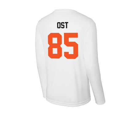 Oklahoma State - NCAA Football : Nate Ost - Activewear Long Sleeve T-Shirt-1
