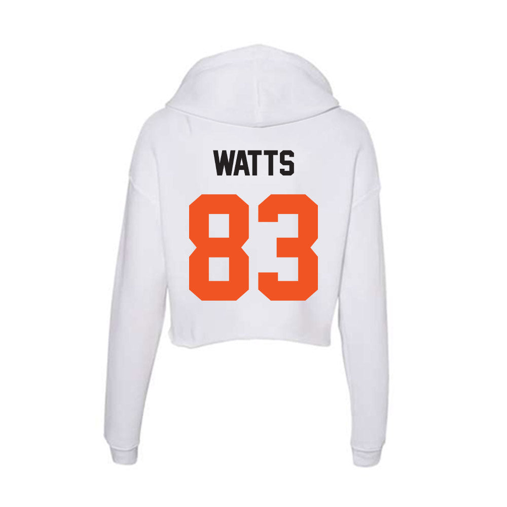 Oklahoma State - NCAA Football : Ty Watts - Women's Crop Fleece Hoodie-1