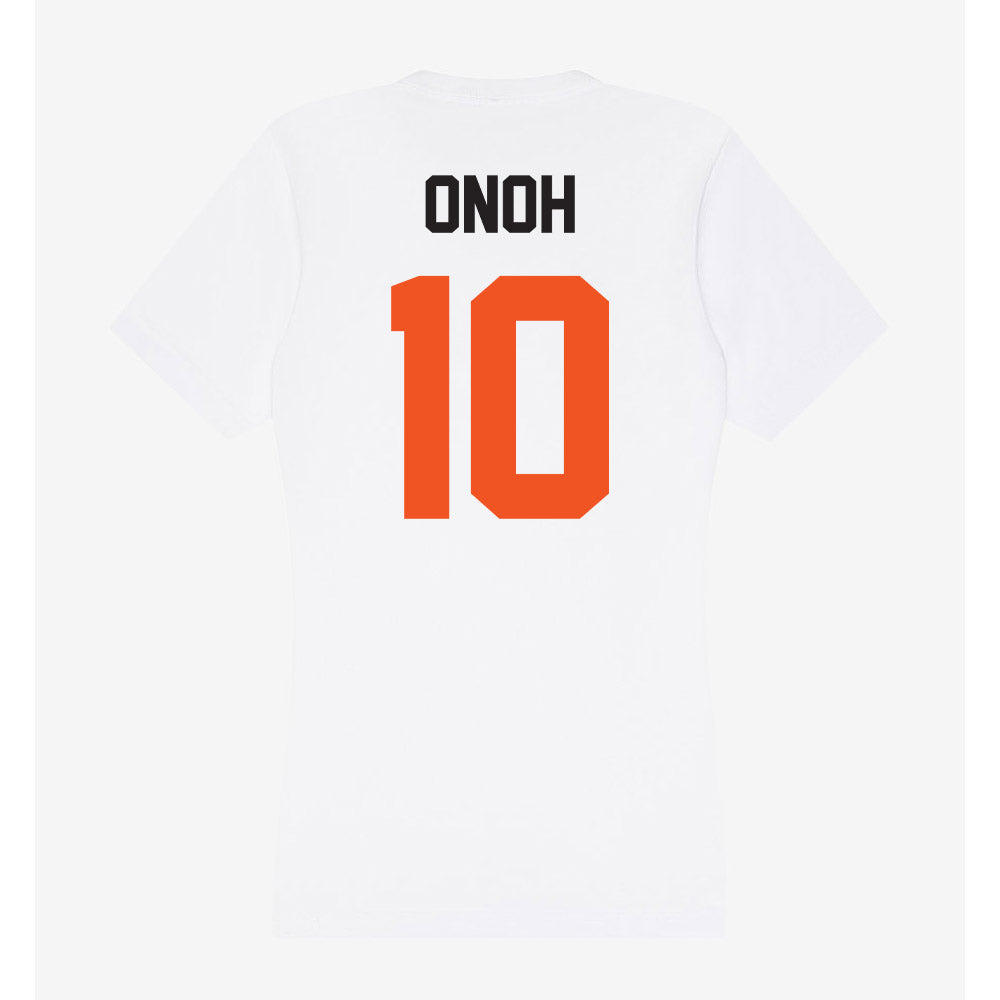 Oklahoma State - NCAA Women's Basketball : Favour Onoh - Women's V-Neck T-Shirt-1