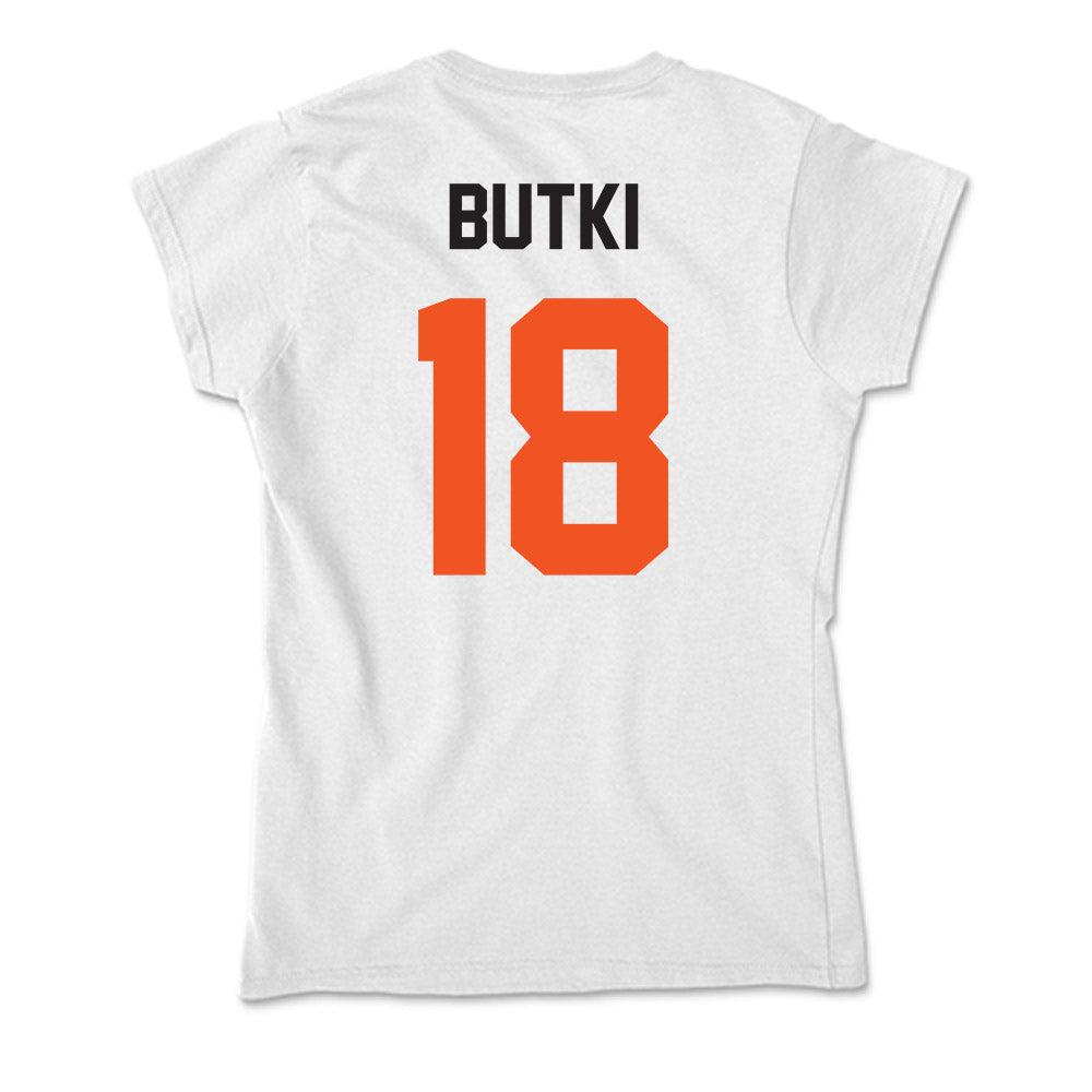 Oklahoma State - NCAA Women's Soccer : Kayla Butki - Soft Style Women’s T-Shirt-1