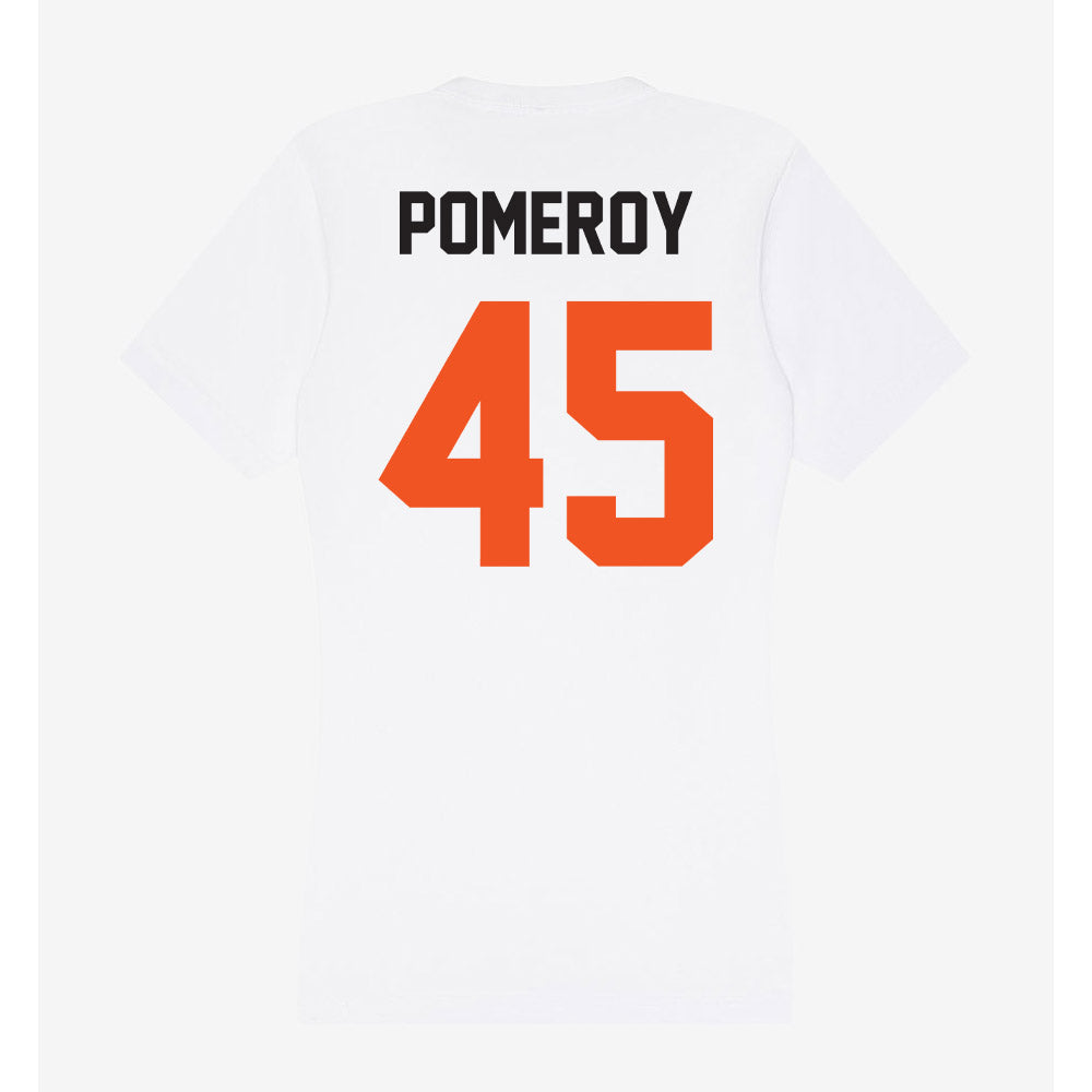 Oklahoma State - NCAA Baseball : Deacon Pomeroy - Women's V-Neck T-Shirt-1