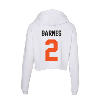Oklahoma State - NCAA Football : Chris Barnes - Women's Crop Fleece Hoodie-1