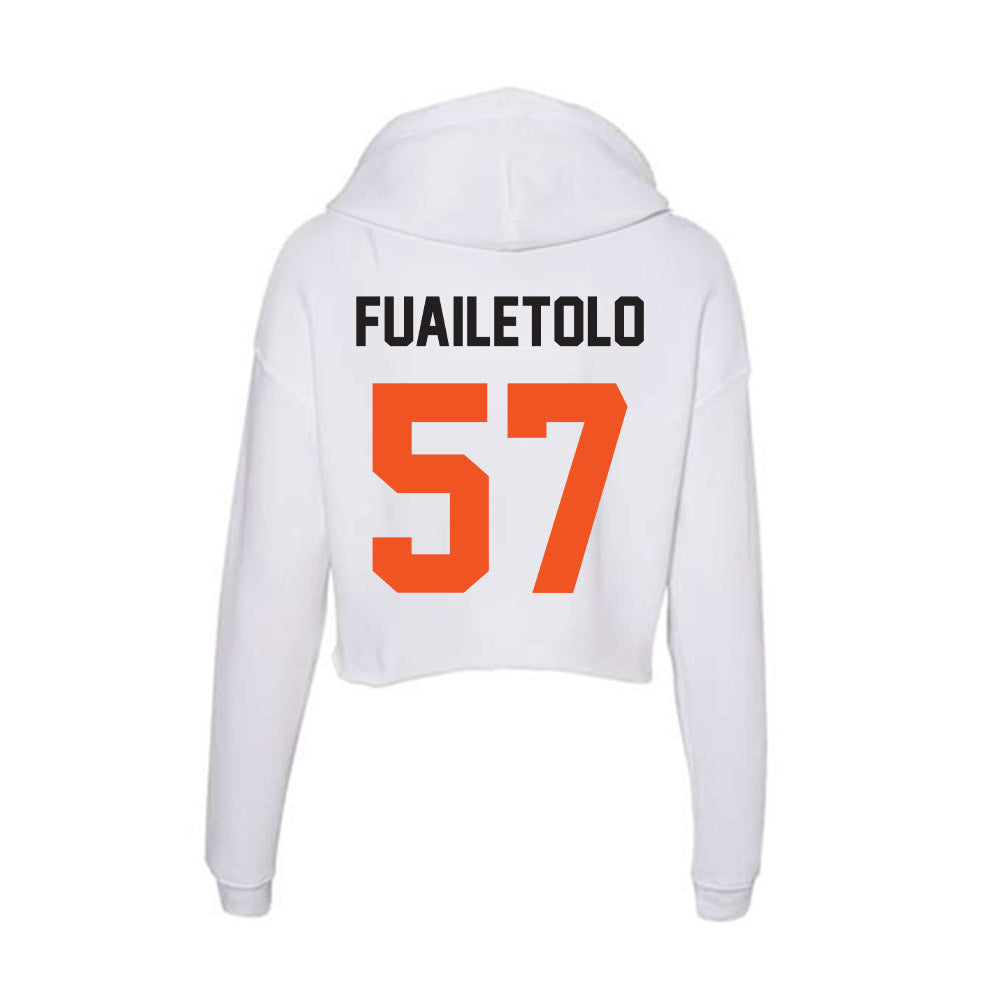 Oklahoma State - NCAA Football : Simona Fuailetolo - Women's Crop Fleece Hoodie-1