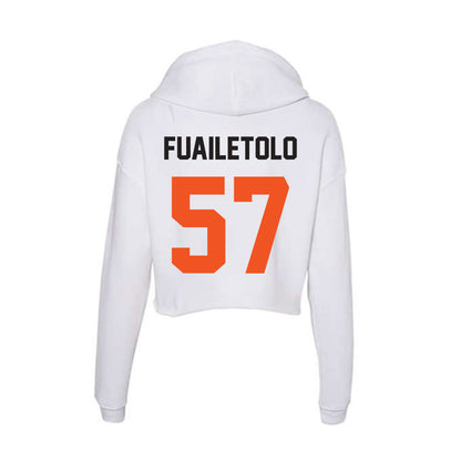 Oklahoma State - NCAA Football : Simona Fuailetolo - Women's Crop Fleece Hoodie-1