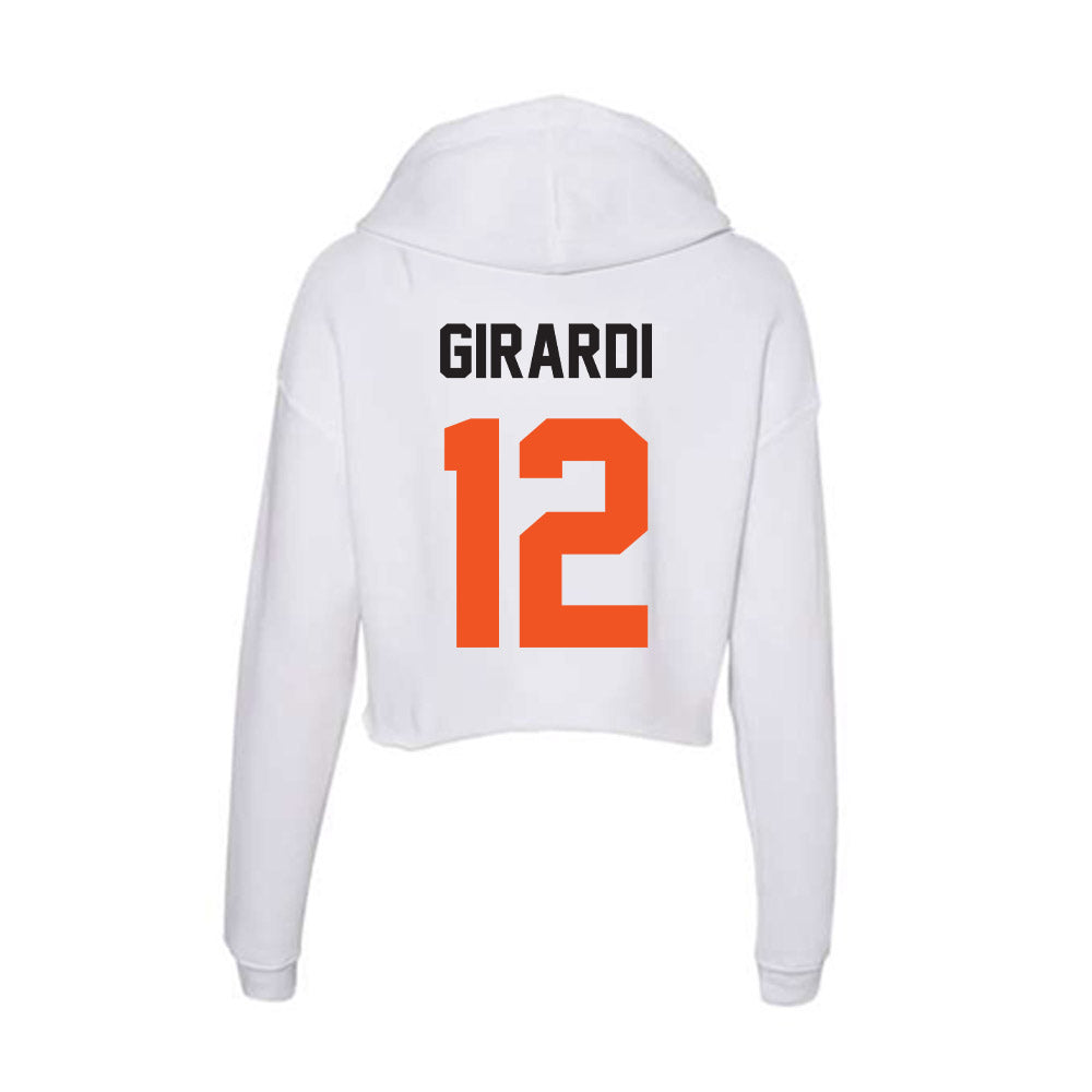 Oklahoma State - NCAA Women's Basketball : Lena Girardi - Women's Crop Fleece Hoodie-1