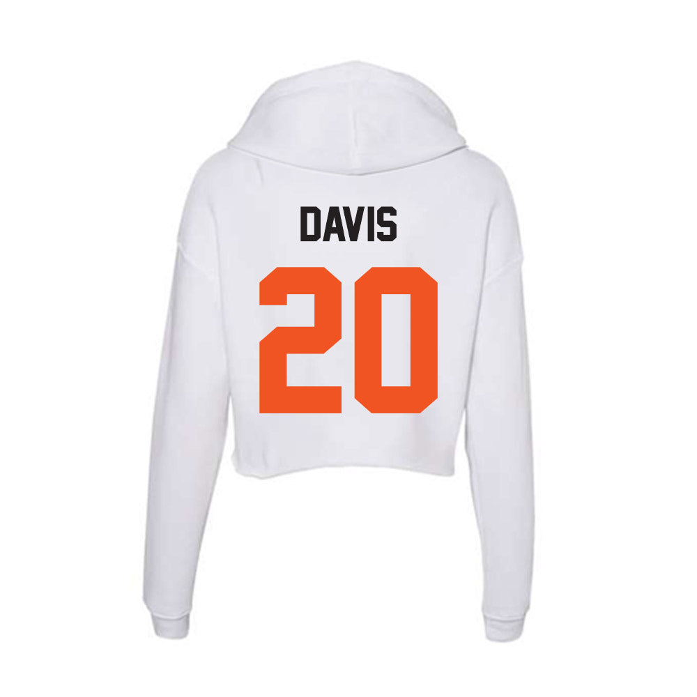 Oklahoma State - NCAA Football : Taurean Davis - Women's Crop Fleece Hoodie-1