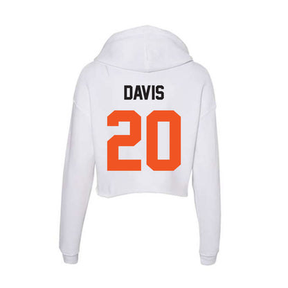 Oklahoma State - NCAA Football : Taurean Davis - Women's Crop Fleece Hoodie-1