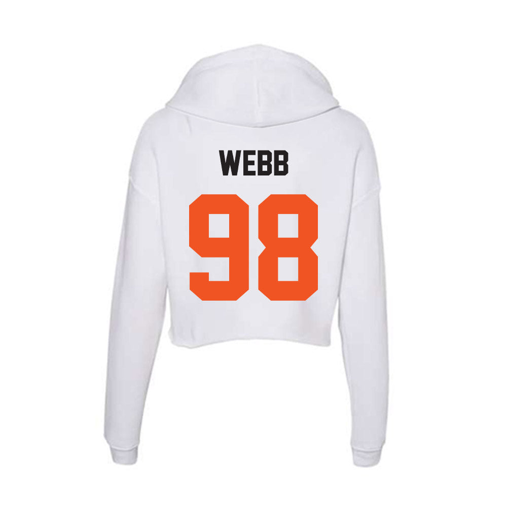 Oklahoma State - NCAA Football : Luke Webb - Women's Crop Fleece Hoodie-1