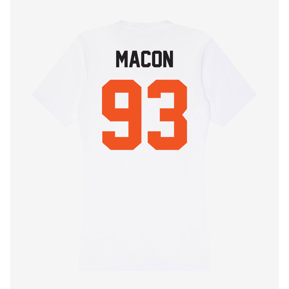 Oklahoma State - NCAA Football : Dominic Macon - Women's V-Neck T-Shirt-1